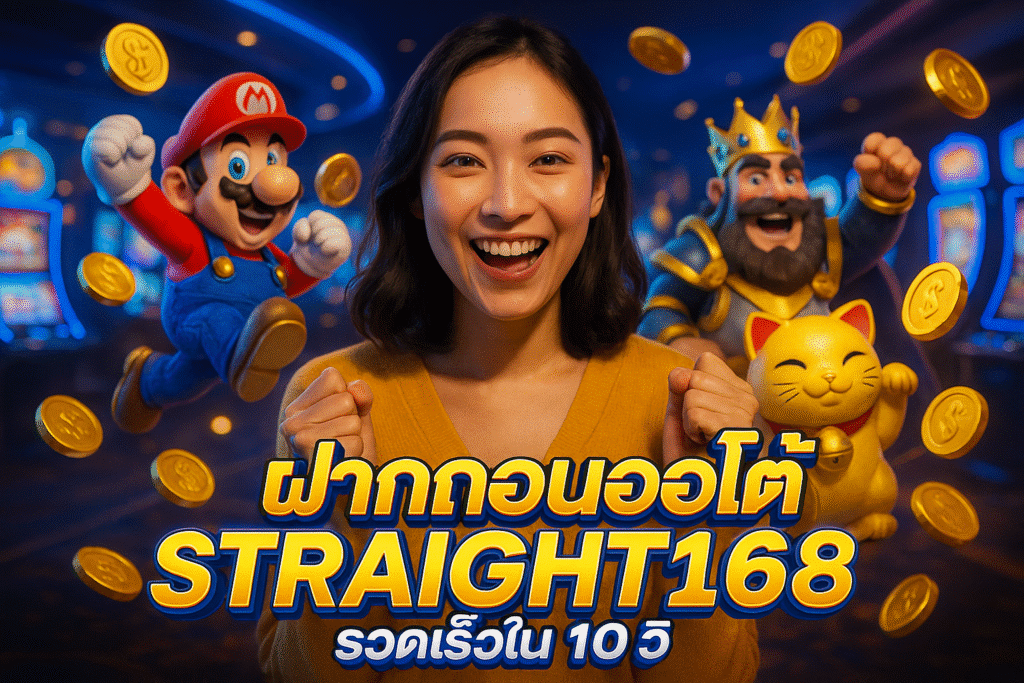 ฝากถอนออโต้ STRAIGHT168 รวดเร็วใน 10 วิ